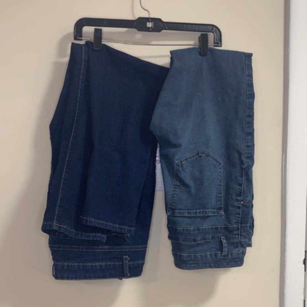 High Waisted Jeans Mid and Dark Wash